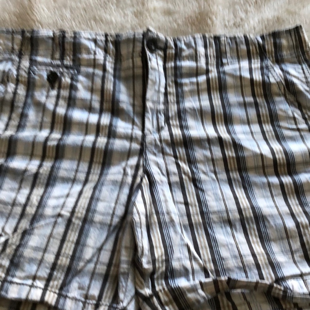 Faded Glory brown tan and white shorts